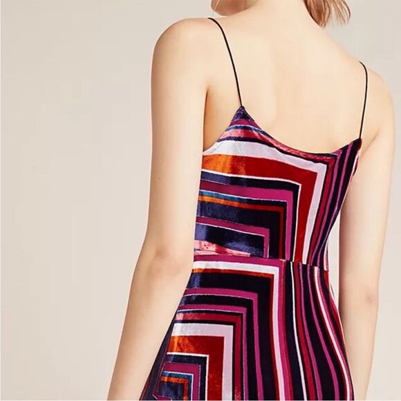 Anthropologie Tina Striped Velvet Midi Dress S NWOT - Picture 12 of 12